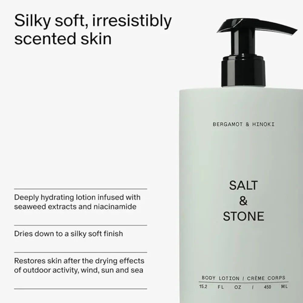 Salt & Stone Body Lotion for Women & Men Bergamot & Hinoki